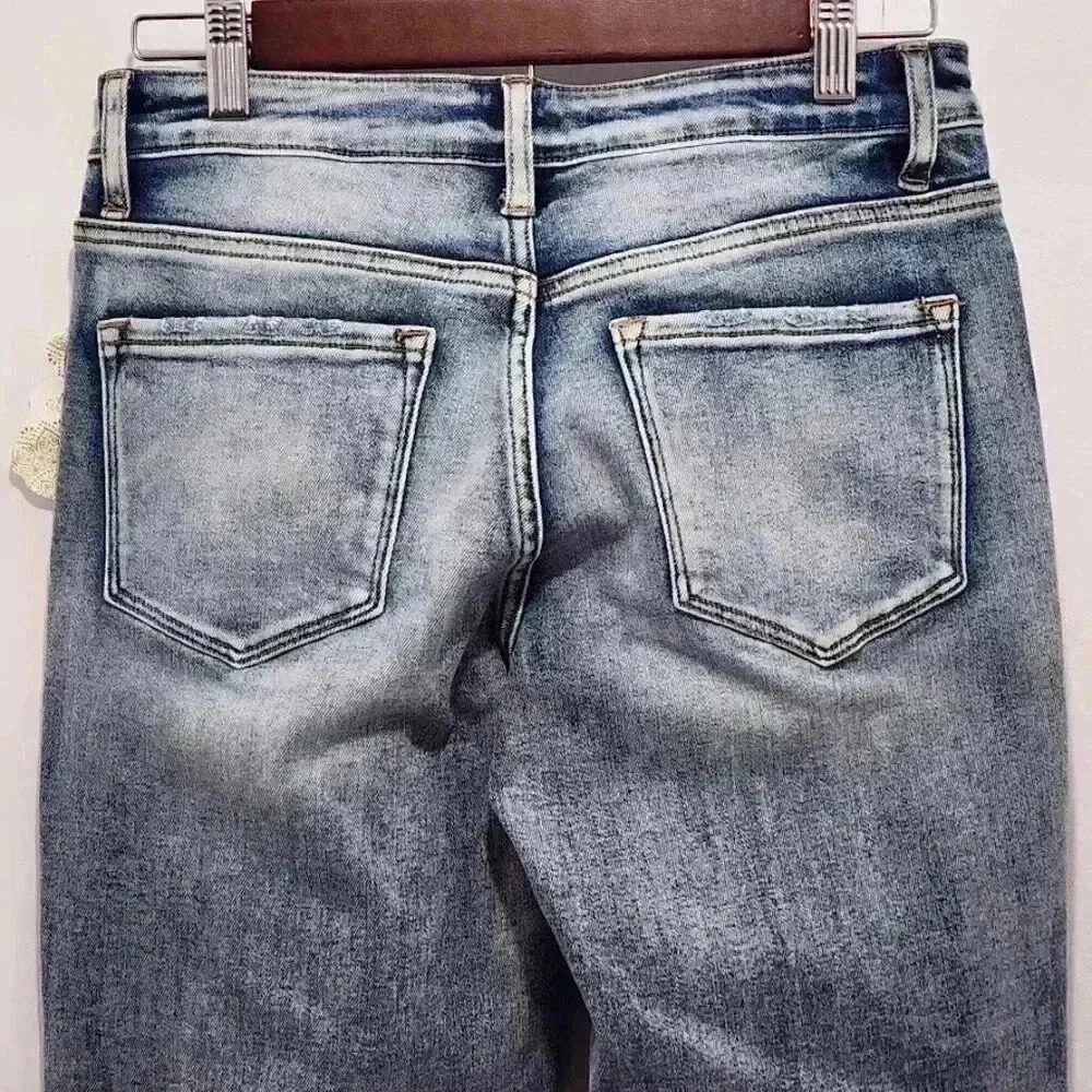 NWT Altar'd State Button Fly Distressed Denim Jeans Size 26 - Picture 9 of 12